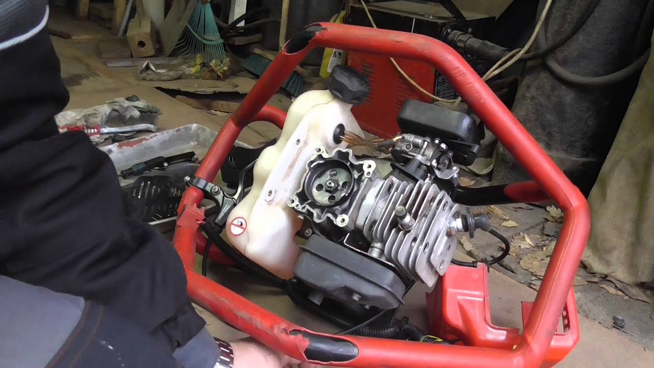 Поломка стартера на мотобуре - YouTube