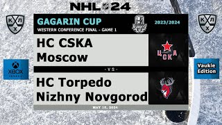 KHL - CSKA Moscow vs Torpedo Nizhny Novgorod - Gagarin Cup - Season 2023/24 - NHL 24