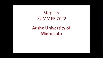 U of M Step Up Supervisor Orientation 2022