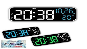 Multifunctional LED Clock 12 24H Digital Wall Alarm Clock LED Temperature Date Display