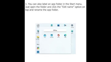 Rename the App Folder in Start Menu