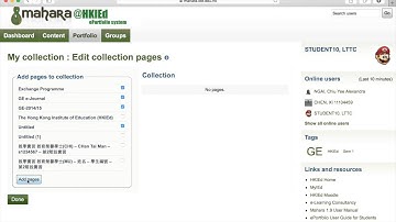ePortfoliio Tutorials------Create A Collection