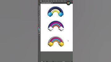 3D materials in ADOBE illustrator ❤️#adobe #illustrator #design #2023 #shorts #trending #3D #bts