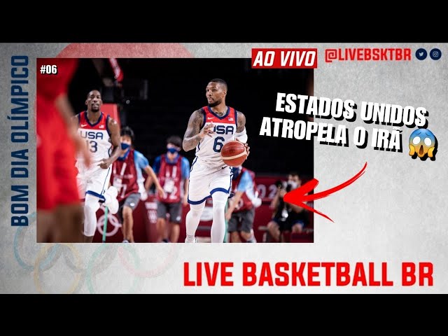 EUA x Irã ao vivo nas Olimpíadas: onde assistir ao jogo de basquete hoje