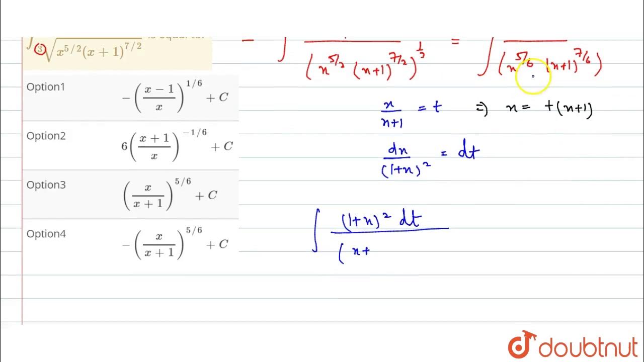 X1 7 x2 5. X^3*(X^2 - 1)^(1/2) DX. X2-3x-1-2x2+3x-5/2 1.5. (  2x  3x 2 )DX 1 X 2. (2\Sqrt(x+3))/(x+1)<=(3\sqrt(x+3))/(x+2).