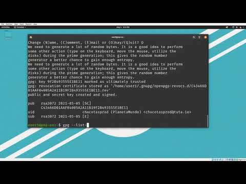 Video: ¿Cómo creo una clave pública PGP privada en Linux?