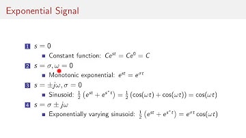 The Continuous-Time Exponential Signal