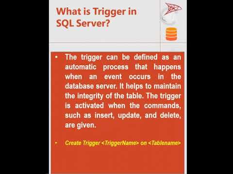 Trigger in SQL Server-MS SQL Server Interview ask question