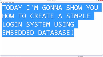 Java Embedded Database Login System Tutorial