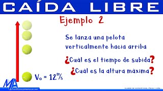 Caída libre | Ejemplo 2 Se lanza hacia arriba...