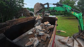 Breaking and Hauling Concrete in ATL | Dump truck ASMR | CAT Jake Brake