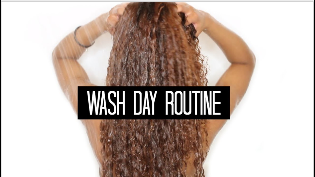 Curly Hair WASH DAY Routine! + New Hair Color ♡ YouTube