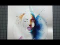 Watercolor Abstract Portrait Painting