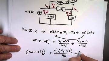 Nodal Analysis Example using Phasor - Example 1