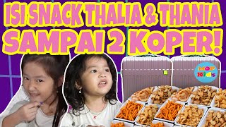 BANJIR SNACK‼️ THALIA THANIA UNBOXING 2 KOPER ISI SNACK ⁉️ MOP KIDS