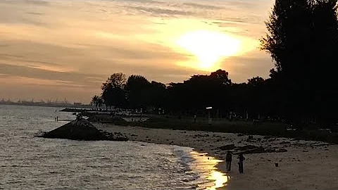 海岸で夕日を追いかけて #ビーチ #バイラル #イーストコースト #シンガポール #vlog