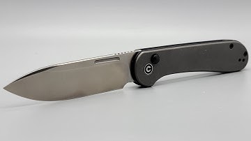 NEW TITANIUM CIVIVI ELEMENTUM BUTTON LOCK IN 20CV