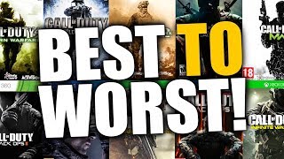 TOP 10 CALL OF DUTY GAMES... BEST TO WORST!