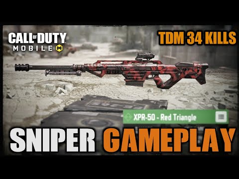CALL OF DUTY MOBILE | HOW TO USE XPR-50 SNIPER GAMEPLAY | TDM 34 KILLS | Walker 456