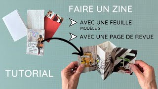 TUTORIAL ✂ Faire un ZINE avec une feuille blanche ou une page de magazine