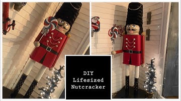 My biggest DIY project yet! DIY life sized nutcracker Christmas decoration! Vlog