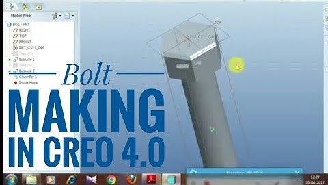Making bolt in Creo 4.0/Pro E || Full video || Arpan Paul