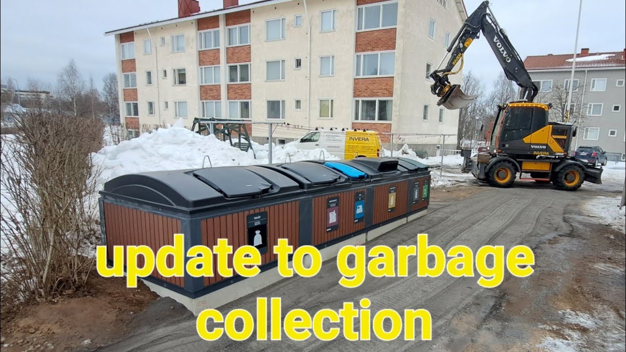 update to garbage collection. jätekeräyksen päivitys. volvo ewr150E + engcon.