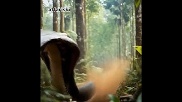 Borneo cobra chases farmer who passes near its nest #snake #wildlife #bigsnake
