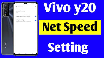 Vivo y20 me net speed show kaise kare | how to show net speed in Vivo y20