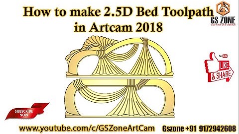 How to make 2.5D Bed Design Toolpath | very easy and simple |#gszone #cnc #design #shorts
