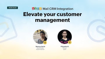 [Webinar] Explore Zoho Mail and CRM Integration - Elevate your customer management