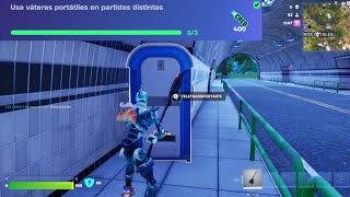 Misiones Legado de Caos Fortnite - Usa vateres portatiles en partidas distintas