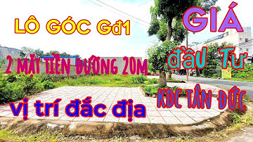 bán lô góc giá tốt vị trí đắc địa đường 15A và 23A kdc | tân đức | đức hòa