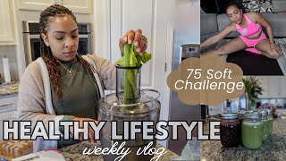 VLOG | GETTING MY LIFE TOGETHER: healthy habits, 75 soft challenge, workout, juicing, reading + more