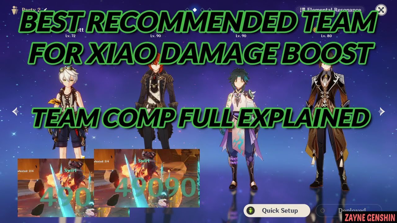 BEST TEAM FOR XIAO EASY DAMAGE BOOSTED XIAO SHOWCASE