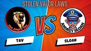 TAV v SLOAN & Stolen Valor Laws