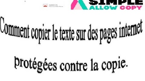 comment copier des page Web proteger contre la copie