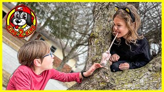 Kids Pretend 😺 ISABEL BECOMES THE WORST CAT FOR A DAY (BAD KITTY)