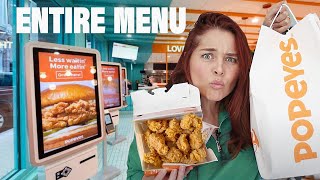 Eating the ENTIRE POPEYES Chicken Menu For The First Time! What To Order!