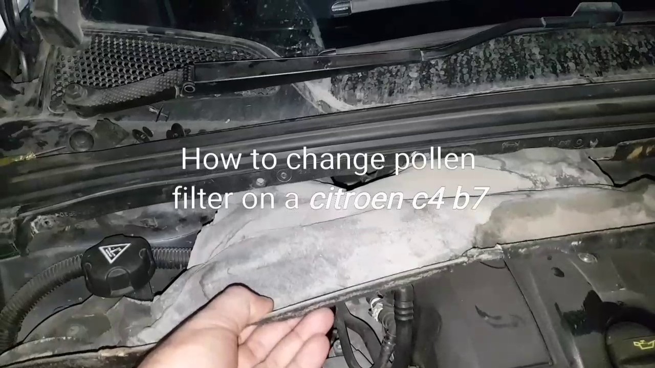 How to change pollen filter on a citroen c4 b7 YouTube