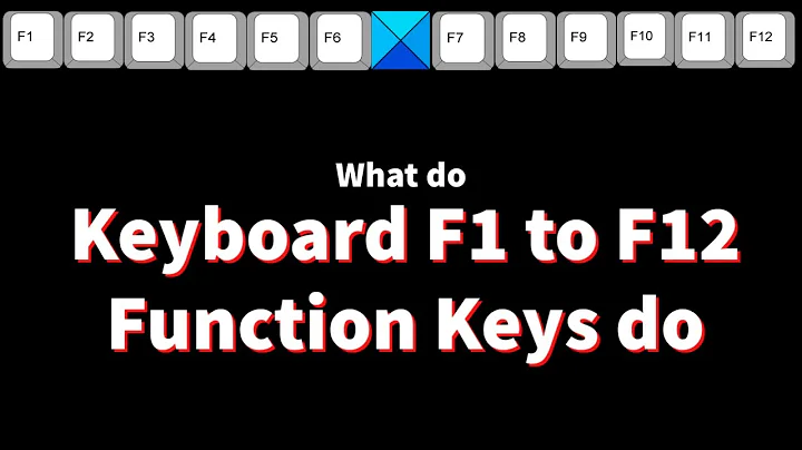 What do Keyboard F1 to F12 Function Keys do