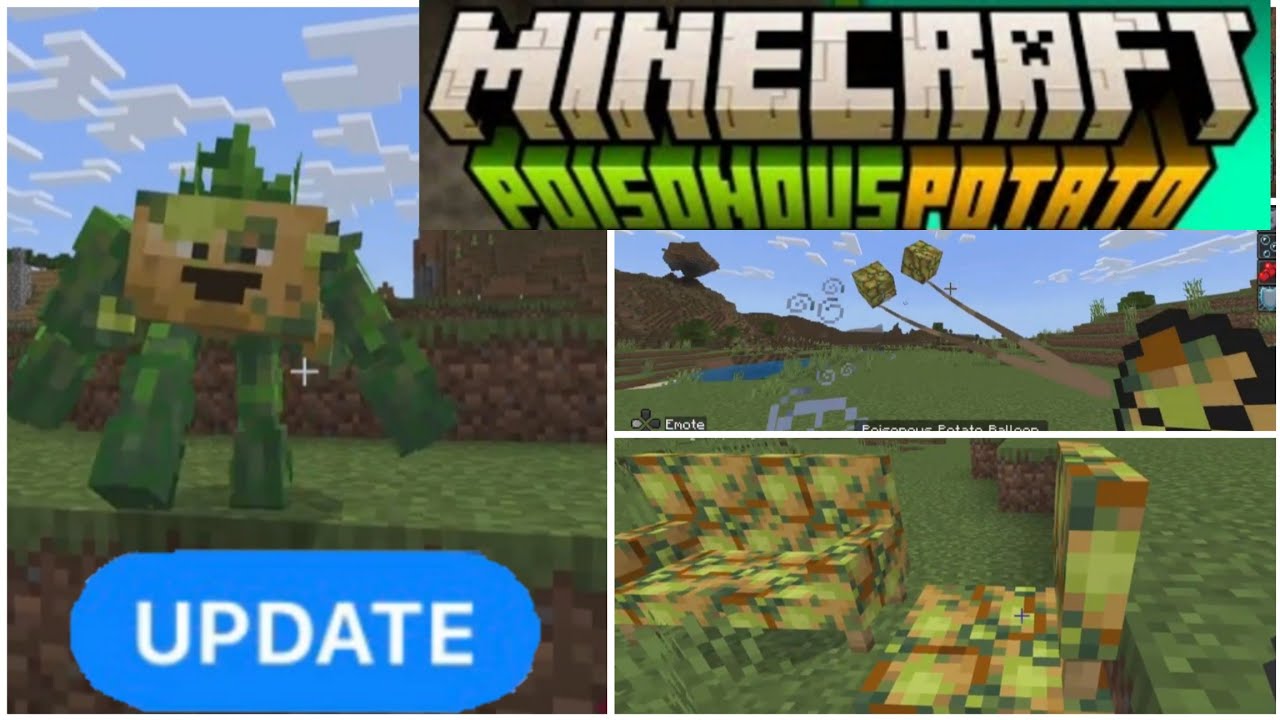 I Checked Newest Poisonous potato Add-on || Minecraft Bedrock By Ali Ahmed Official