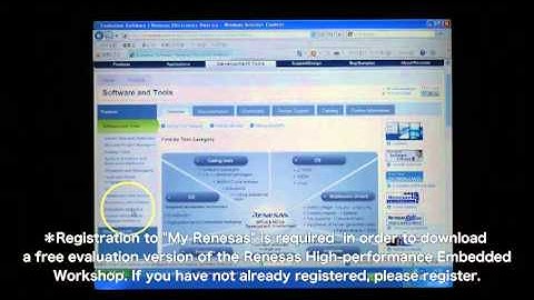 Download the Renesas High-performance Embedded Workshop (12/14)