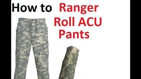 How to Ranger Roll Your ACU Pants 101   Compact Army Combat Uniform for Packing and Basic Training