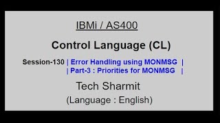 Famous Error handling  (MONMSG) (Part-3) | IBM i | AS400 | CLLE | cl programming in IBM i  | Net Worth