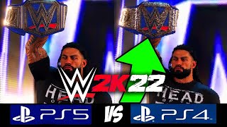 WWE 2K22 PS5 VS PS4 COMPARRISON!