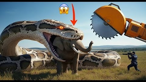 Fearless heroes resist a giant python about to swallow an elephant! 🐘🐍