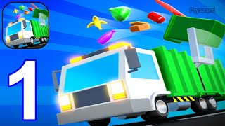 Garbage Truck 3D - Gameplay Walkthrough Part 1 Tutorial Garbage Collector (iOS, Android Gameplay) screenshot 2