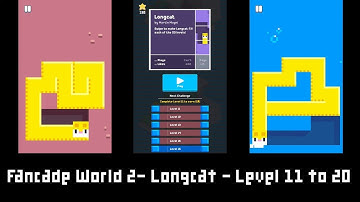 Fancade | World 2 | Longcat | Level 11 to 20 | by Martin Magni