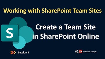 Create Team Site in SharePoint Online | SharePoint Online Training